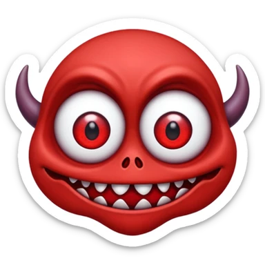 maak een emojie van de vecna  van stranger things in het rood  sticker