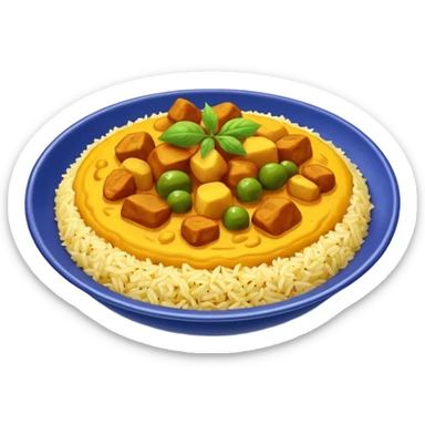 Hot vegan curry rice dish sticker
