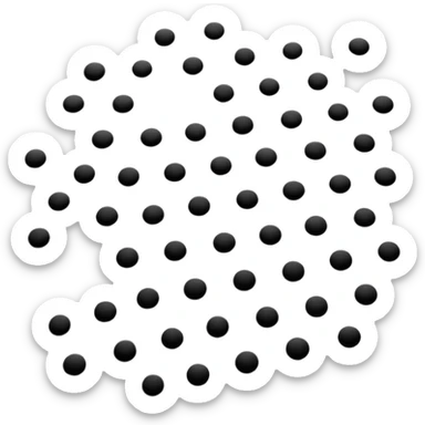 a lot of dots moving from left to right until they hit a line and only a few dots emerge sticker