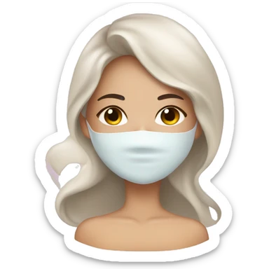 pretty brunette girl sleeping with cream coloured face mask spa sticker