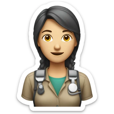 Technical support lady casual but professional sticker