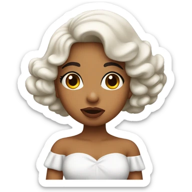 beautiful puerto rican girl blows a kiss sticker