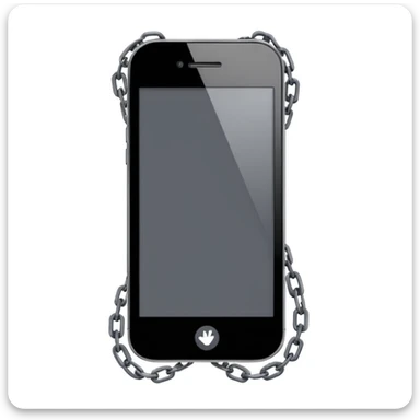 social media addiction icon, simple and modern, iPhone style sticker