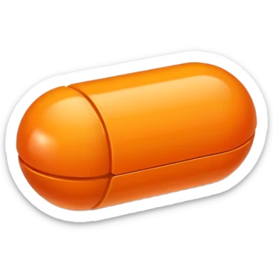 small orange pill  sticker