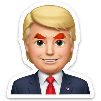 Donald Trump speaking at a rally sticker