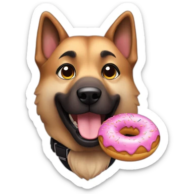 police dog with donut sticker