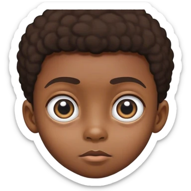 Big eyed big head black boy sticker