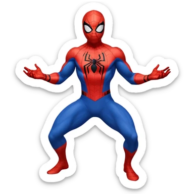 Spider-Man superhero in classic red and blue costume sticker