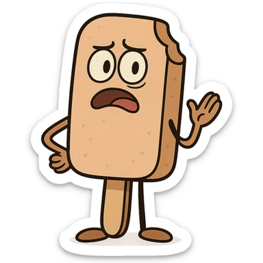 ice cream stick cartoon style sticker