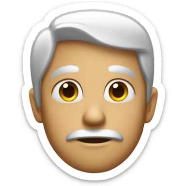 a face that doesn't care about anything sticker