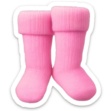 Calcetines de bebé rosa, con un lazo rosa  sticker