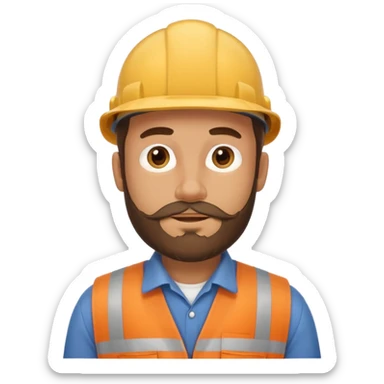 30s male farmer style, beard, work clothes sticker