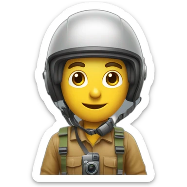 An Australian lad wearing a helmet with camera attached to it sticker