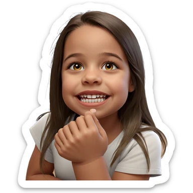 realistic portrait of girl sticker