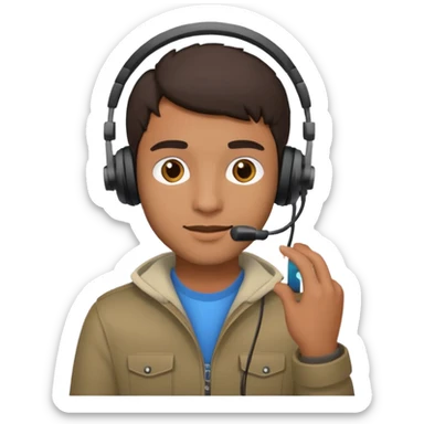 jovem pardo filmando sticker