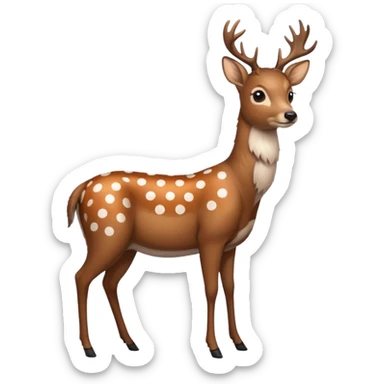 polka dot deer sticker