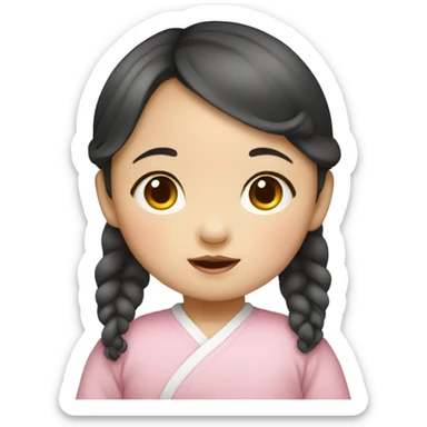 korean baby girl sticker