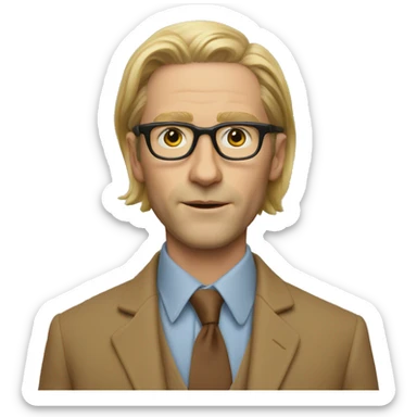 Professional ID photo of Wes Anderson sticker