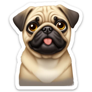 Perro pug  sticker