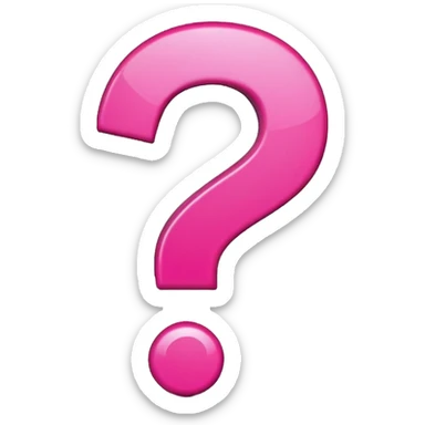 Pink question icon sticker