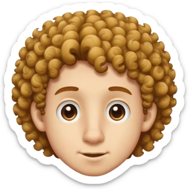 ragazzo col naso grosso riccio sticker