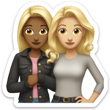 Two blonde best friends  sticker