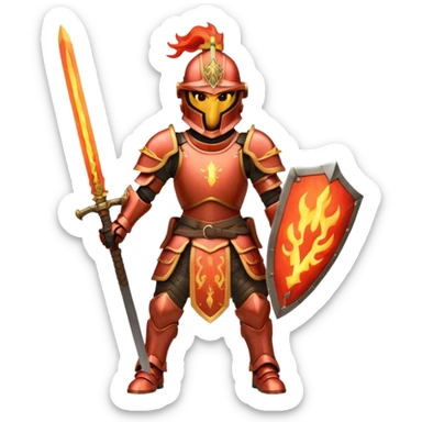 fire armored warriors sticker