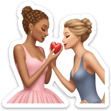 Taylor Swift Beyoncé en Ariana Grande dándose un abrazo sticker