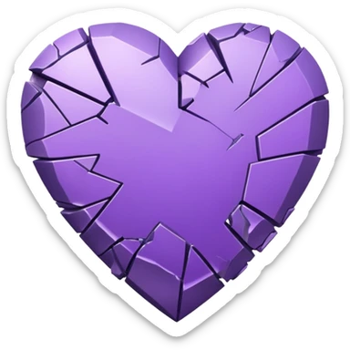 Broken Purple Heart  sticker