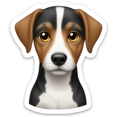 a dog upon a person named vidha sticker