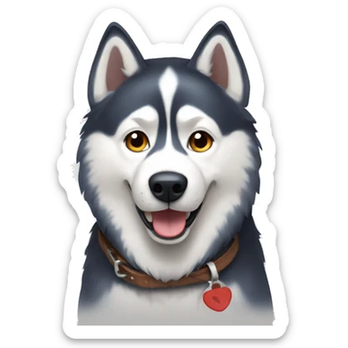 A husky dog sticker