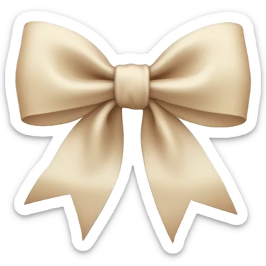 pretty beige bow sticker