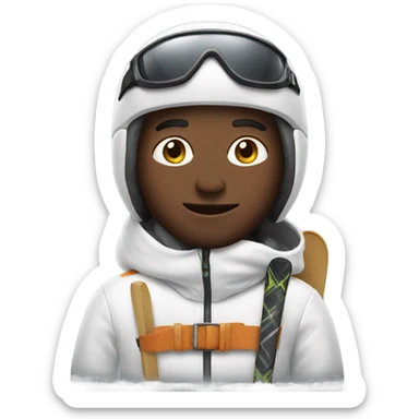 White men with ski  sticker