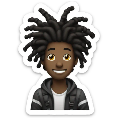 black 20 year old man with dreads on a rollercoaster sticker