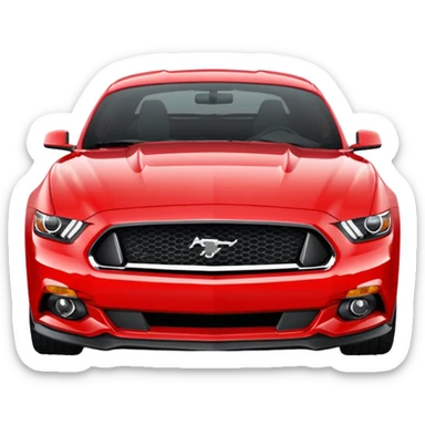 Ford Mustang perfect front view sticker