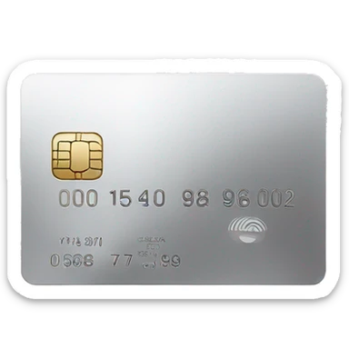 silver credit card sticker