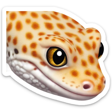 leopard gecko orange  sticker