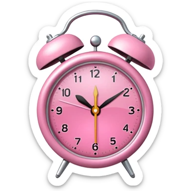 um DESPERTADOR minimalista TIPO VETOR ROSA sticker