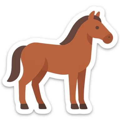 Flat design style horse sticker