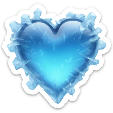 A blue heart freezed sticker