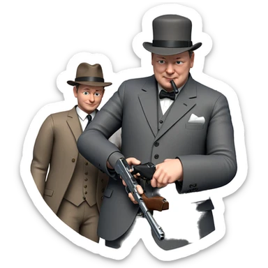 dapper boys with guns sticker