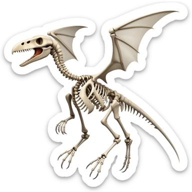 Pterodactyl skeleton sticker