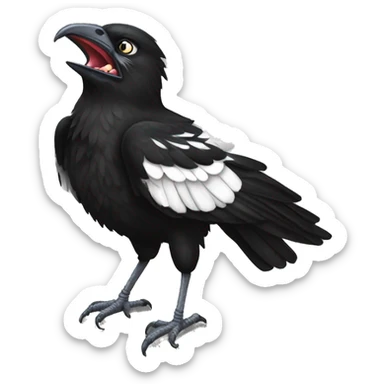 Collingwood magpie with fangs  sticker