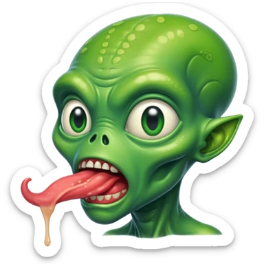 alien hungry sticker