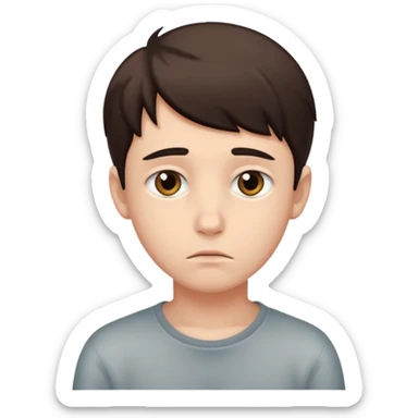 lonely boy portrait sticker