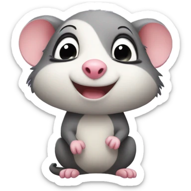 Cute possum   sticker