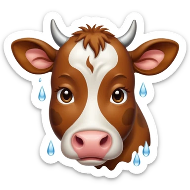 cow crying 500x500 sticker