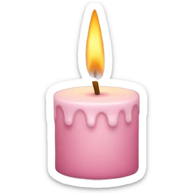 light pink candle sticker