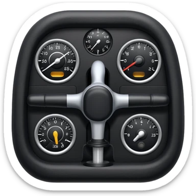 An airbus A380 sidestick in the cockpit sticker