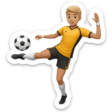 Me kicking soccer ball sticker